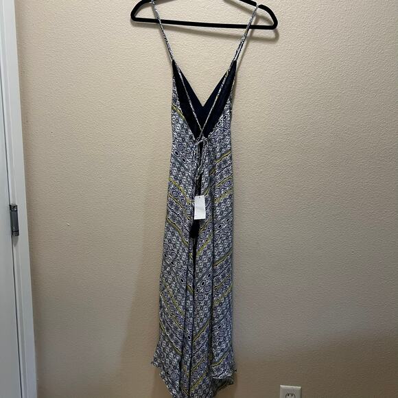 ASTR The Label Navy Multi Medallion Coastal Beach Tie Back Maxi Dress NWT Sz M - Picture 7 of 11